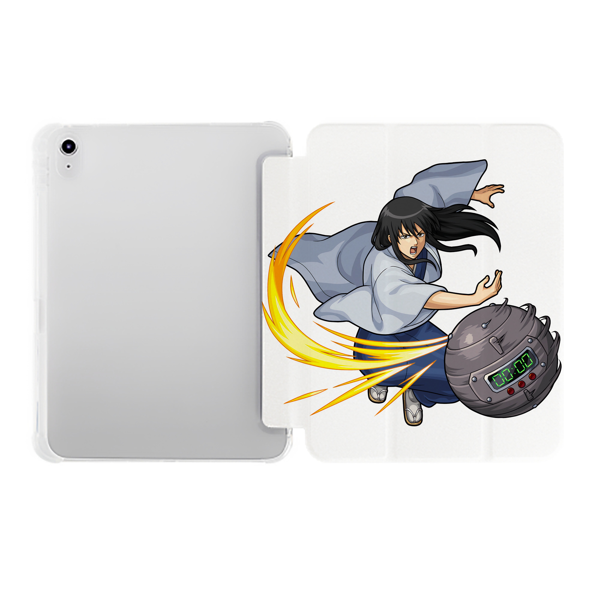 （画像用） ぎんたま 坂田銀時（さかたぎんとき） 神楽 志村新八（しむら しんぱち） GINTAMA Sakata Gintoki Kagura Shimura Shinpachi IPad ケース ペン収納付き 三つ折りスタンド PUレザー×シリコン 対応機種9.5/10.5/10.9インチ